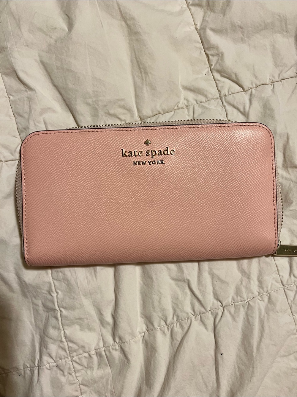 kate spade New York Blush Pink Zip Around Wallet